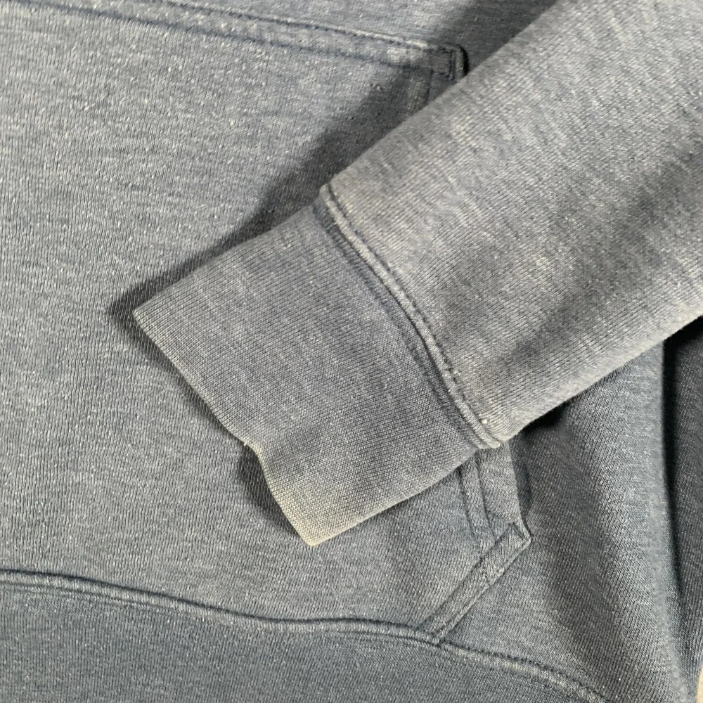 The‎ North Face Hoodie Mens Medium Blue Bear Graphic Fleece Pullover Sweatshirt